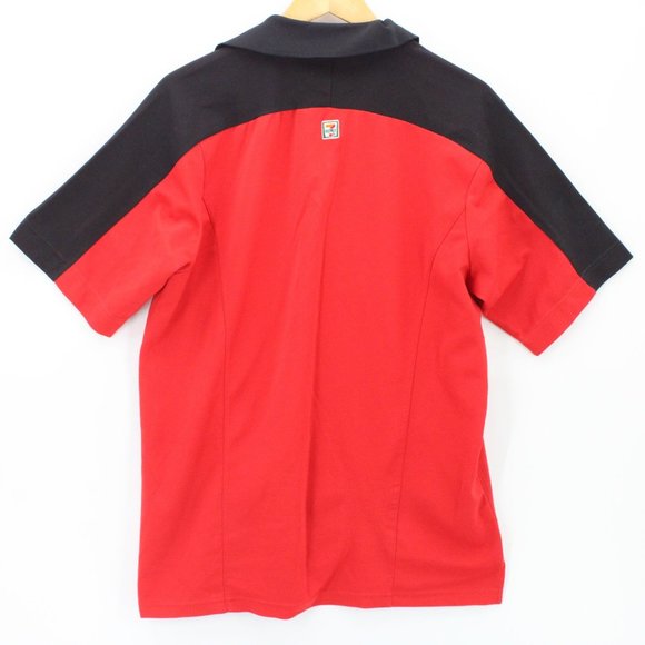 Vintage 7-11 Polo Shirt Mens Red & Black Short Sleeve Logo Embroidered Small S - Picture 7 of 9